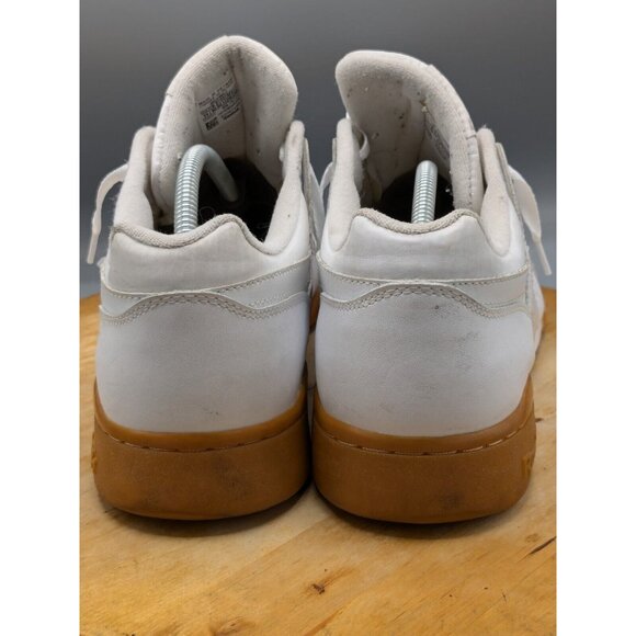 REEBOK Workout Plus Men 11 Classic Shoe White Leather Gum Sole CN2126 Sneaker - Picture 4 of 14